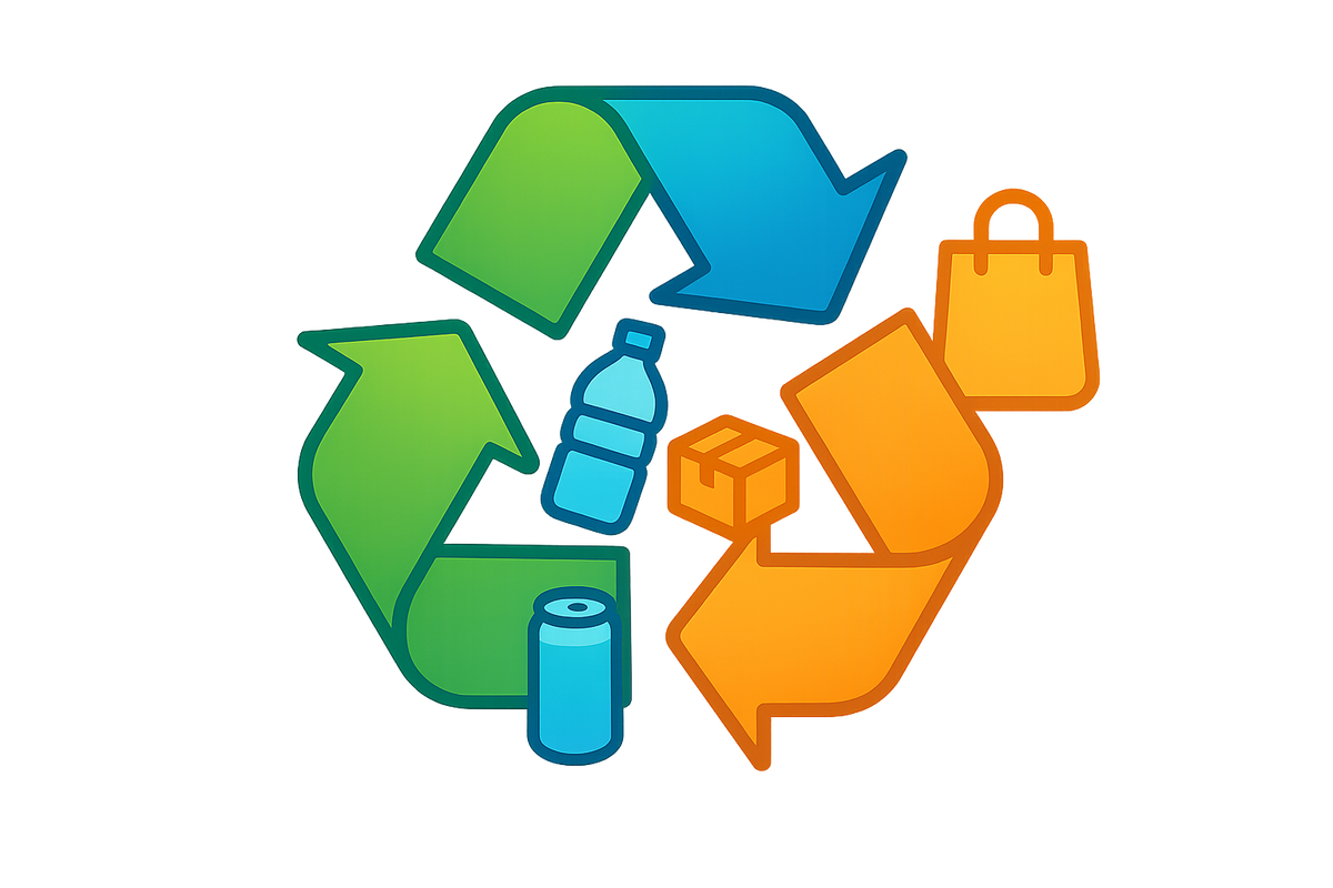 create an icon ♻️ that is colorful, possible add a symbol of product sort of